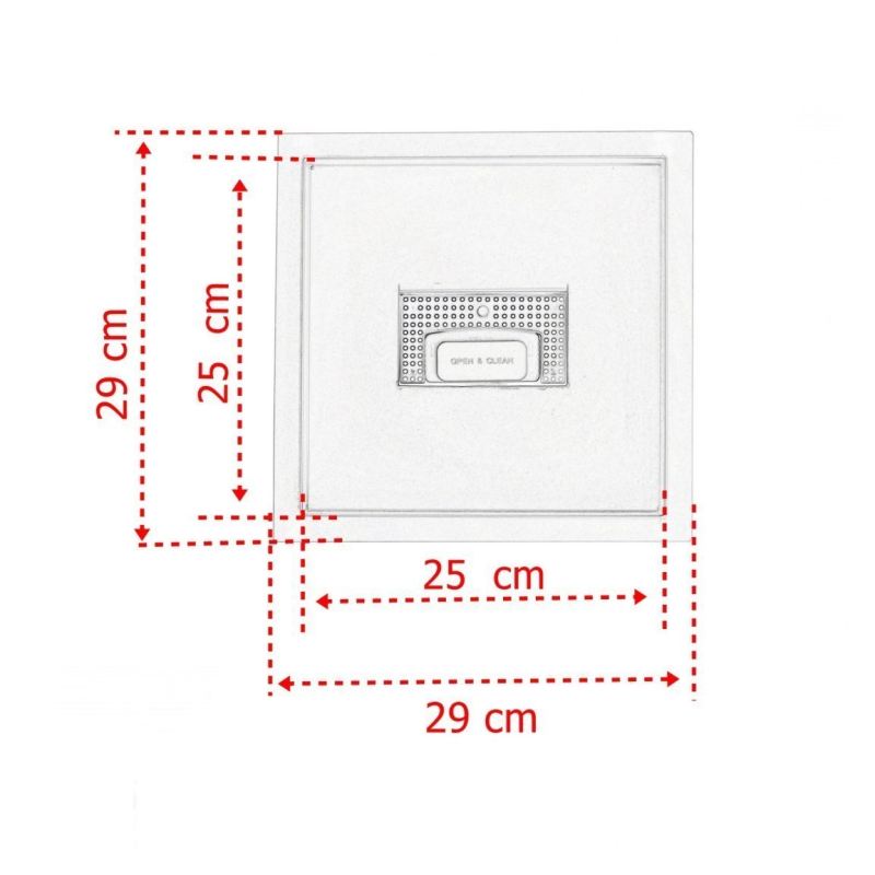 Odpływ kwadratowy Minimalistyczny Ściek wodny 25x25 - obrazek 11