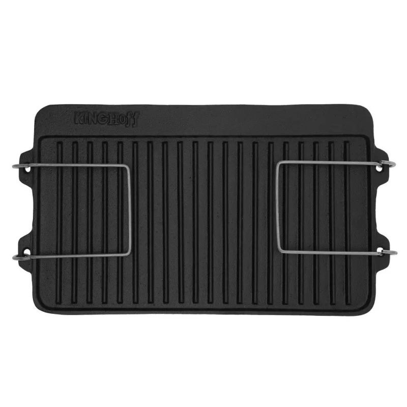 DWUSTRONNA ŻELIWNA PŁYTA GRILLOWA KINGHOFF KH-1262 - obrazek 5