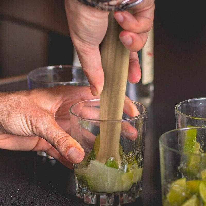 DREWNIANY TŁUCZEK BARMAŃSKI MUDDLER DO MOJITO DRINKÓW BANQUET - obrazek 3