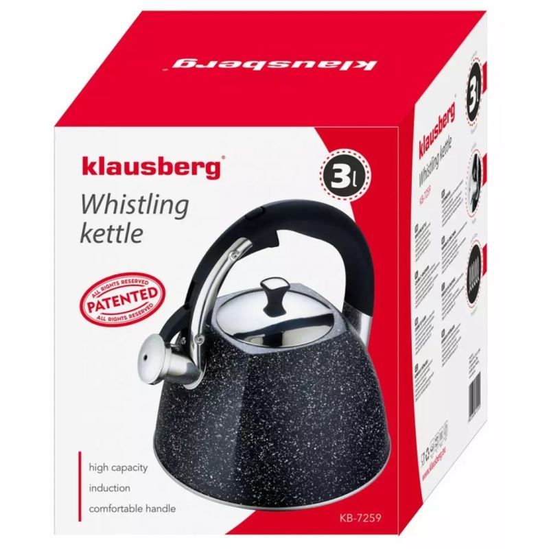 KLAUSBERG CZAJNIK Z GWIZDKIEM 3L KB-7259 - obrazek 3