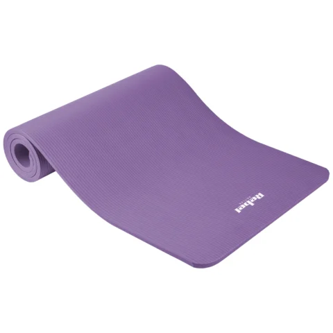 Mata gimnastyczna do ćwiczeń joga, pilates, fitness, 183x61cm, grubość 1.5cm, materiał NBR, fioletowa, REBEL ACTIVE