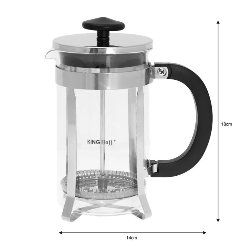 ZAPARZACZ TŁOKOWY DO KAWY/HERBATY 600ml KINGHOFF KH-4837 - obrazek 5