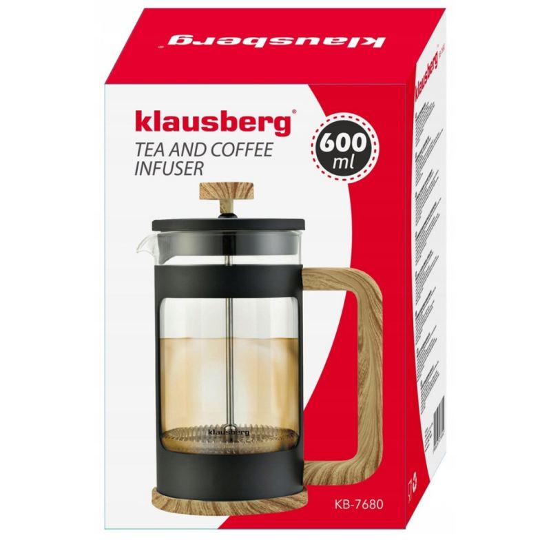 ZAPARZACZ TŁOKOWY DO KAWY/HERBATY 600ml KLAUSBERG KB-7680 - obrazek 6