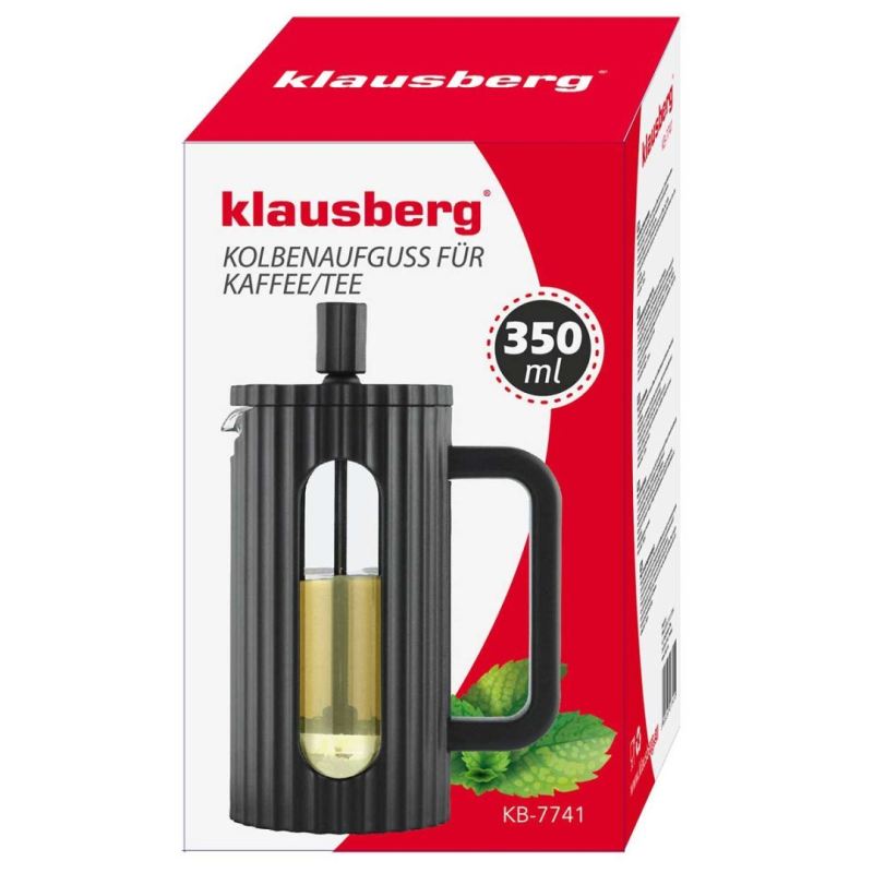ZAPARZACZ TŁOKOWY DO KAWY/HERBATY 350ml KLAUSBERG KB-7741 CZARNY - obrazek 12