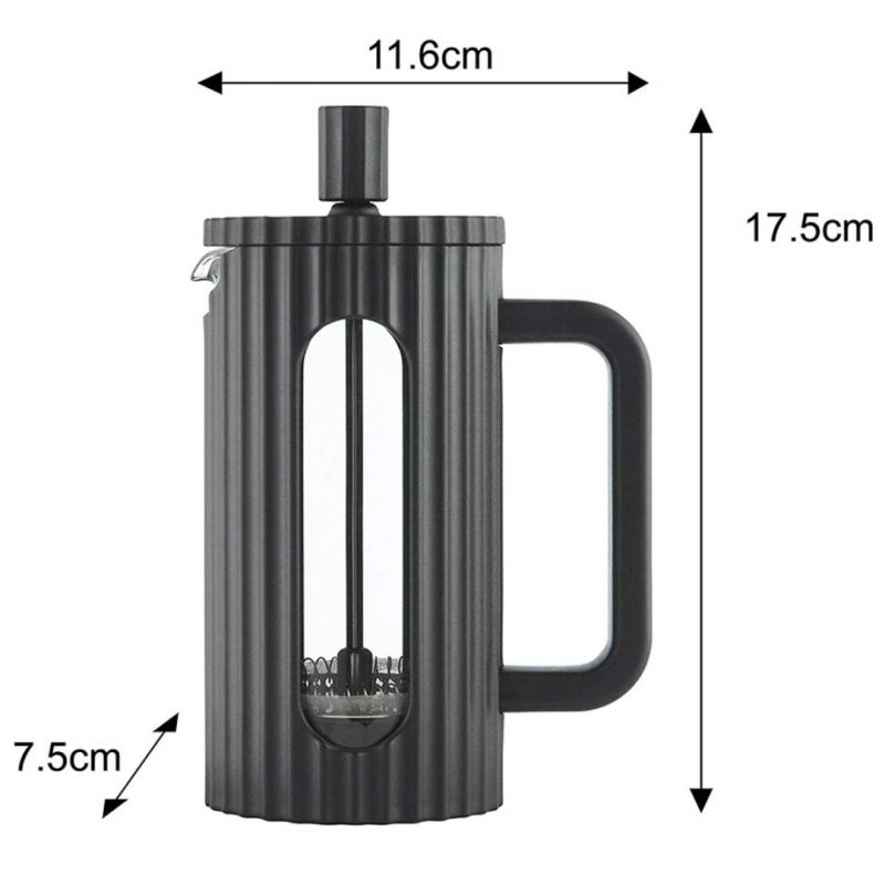 ZAPARZACZ TŁOKOWY DO KAWY/HERBATY 350ml KLAUSBERG KB-7741 CZARNY - obrazek 3