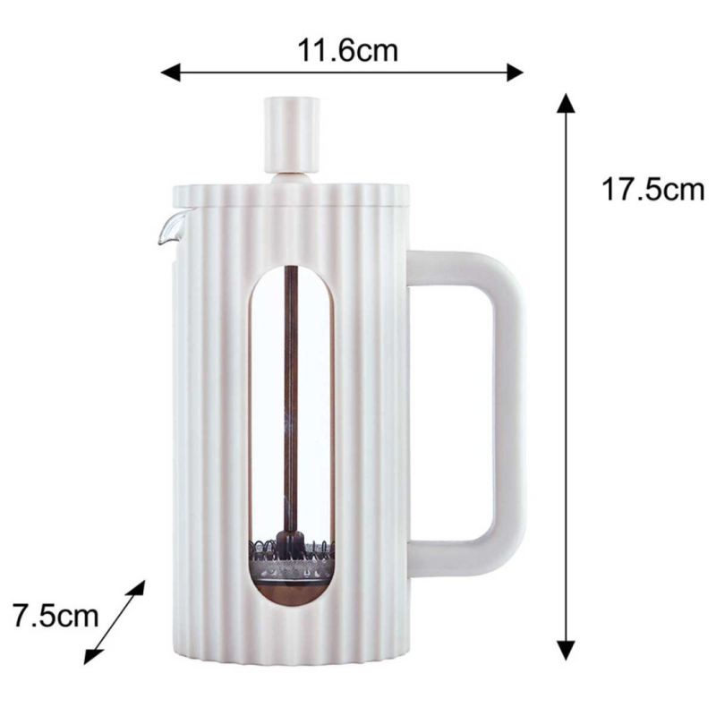 ZAPARZACZ TŁOKOWY DO KAWY/HERBATY 350ml KLAUSBERG KB-7743 BIAŁY - obrazek 3