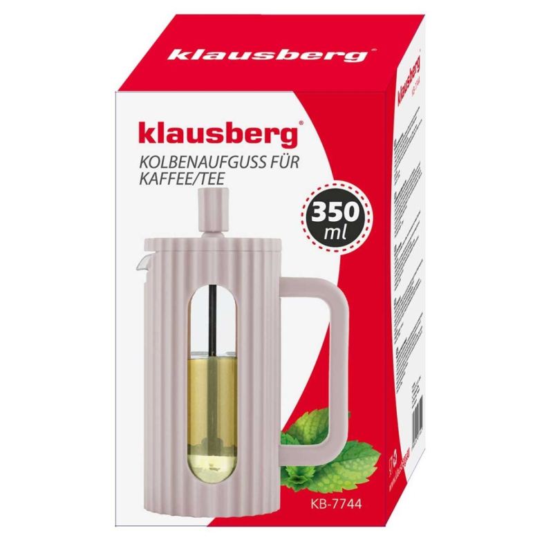 ZAPARZACZ TŁOKOWY DO KAWY/HERBATY 350ml KLAUSBERG KB-7744 RÓŻOWY - obrazek 10