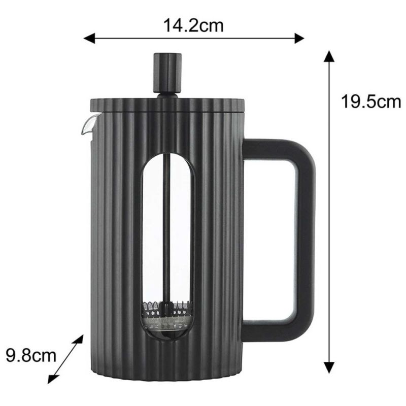 ZAPARZACZ TŁOKOWY DO KAWY/HERBATY 600ml KLAUSBERG KB-7746 CZARNY - obrazek 3