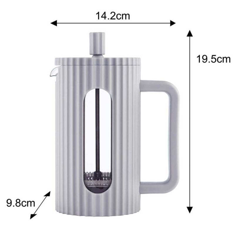 ZAPARZACZ TŁOKOWY DO KAWY/HERBATY 600ml KLAUSBERG KB-7747 SZARY - obrazek 3
