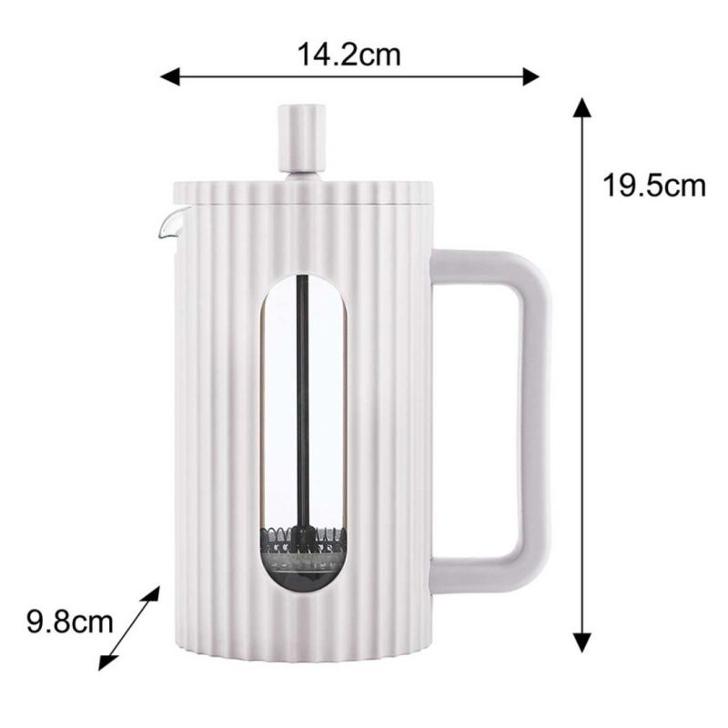 ZAPARZACZ TŁOKOWY DO KAWY/HERBATY 600ml KLAUSBERG KB-7748 BIAŁY - obrazek 3