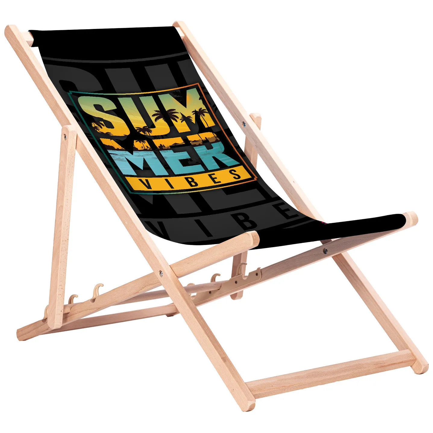 Leżak klasyczny bukowy GreenBlue GB183 Summer Vibes
