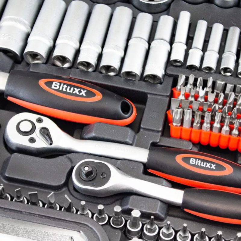 Zestaw narzędzi podręczny w walizce 215 elementów Klucze TORX + Grzechotki - obrazek 8
