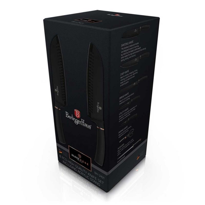ZESTAW NOŻY BERLINGER HAUS BH-2421 BLACK ROSE W STOJAKU - obrazek 4