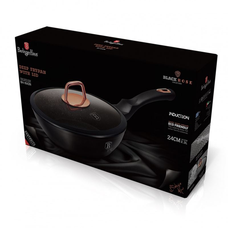 PATELNIA GRANITOWA 24cm BERLINGER HAUS BLACK ROSE BH-1643 - obrazek 5