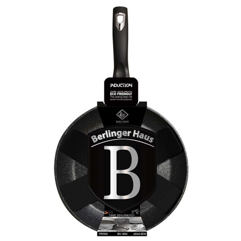 PATELNIA GRANITOWA 24cm BERLINGER HAUS BLACK SILVER BH-1844 - obrazek 4