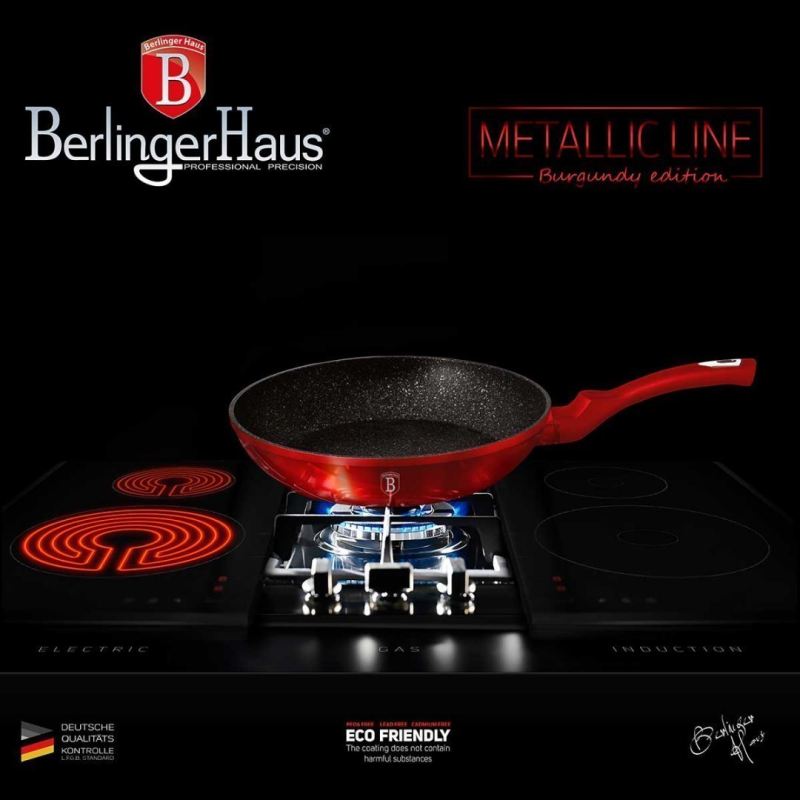 PATELNIA GRANITOWA 24cm BERLINGER HAUS RED METALLIC LINE BH-1252 - obrazek 3