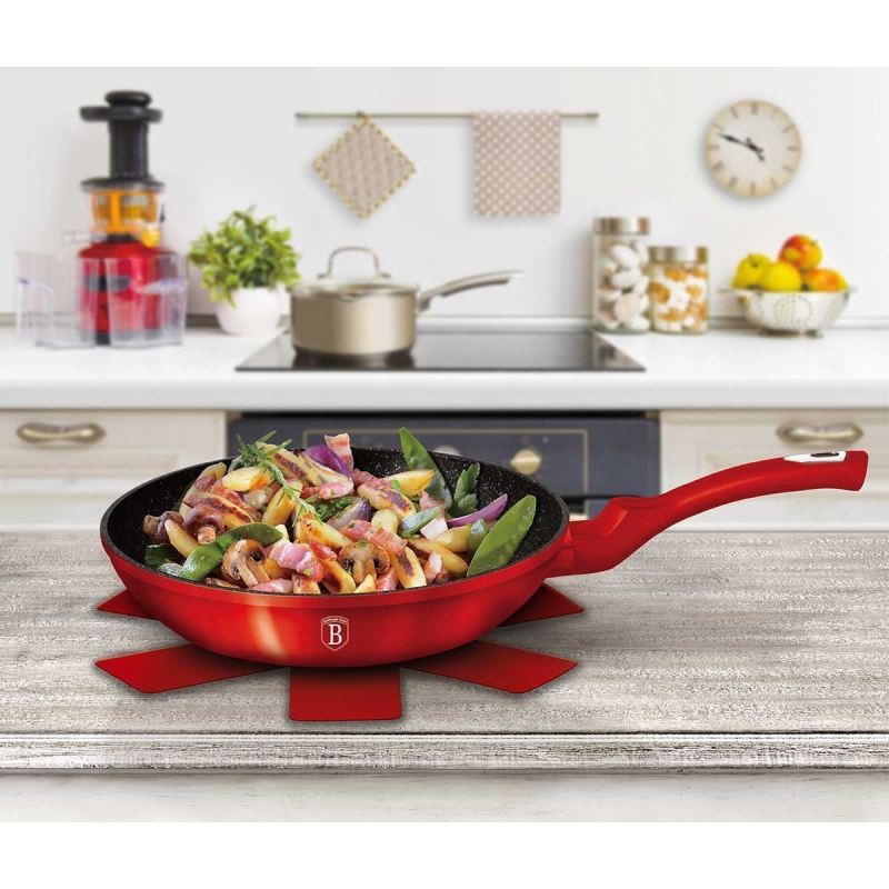 PATELNIA GRANITOWA 24cm BERLINGER HAUS RED METALLIC LINE BH-1252 - obrazek 5