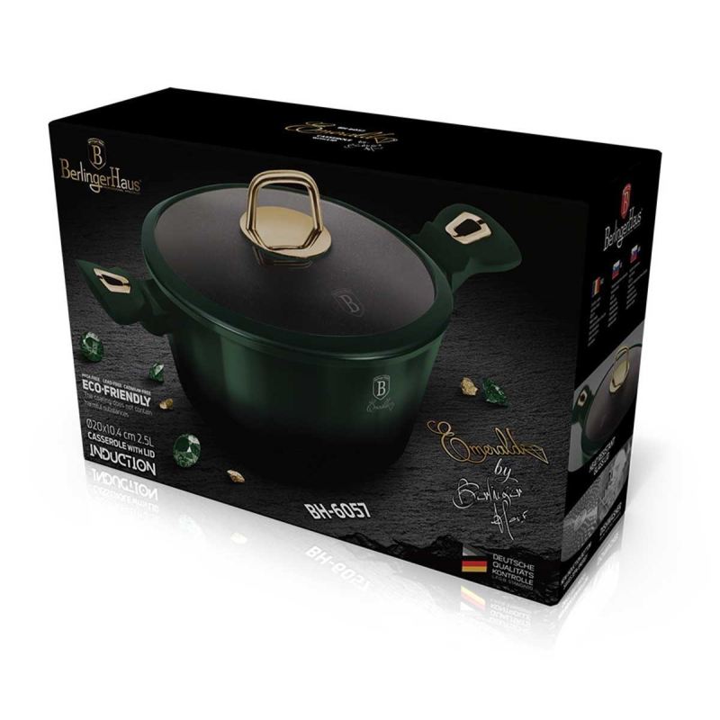 GARNEK TYTANOWY BERLINGER HAUS 20cm BH-6057 EMERALD - obrazek 4