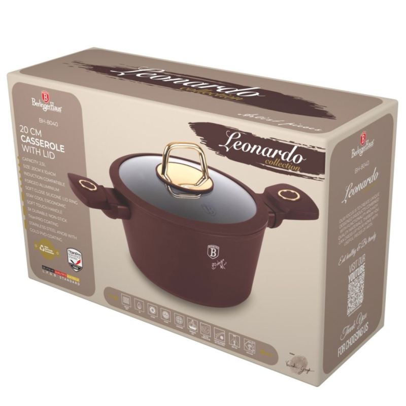 GARNEK TYTANOWY Z POKRYWĄ 20cm BERLINGER HAUS BH-8040 LEONARDO - obrazek 11