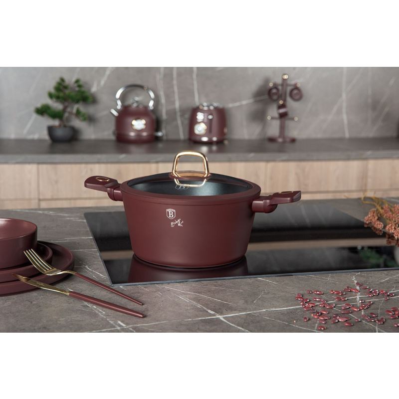 GARNEK TYTANOWY Z POKRYWĄ 24cm BERLINGER HAUS BH-8041 LEONARDO - obrazek 9