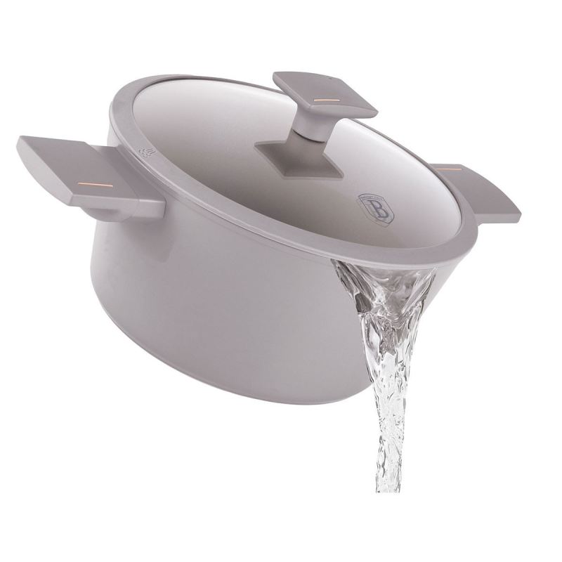 GARNEK TYTANOWY Z POKRYWĄ 20cm BERLINGER HAUS BH-8100 TAUPE - obrazek 5