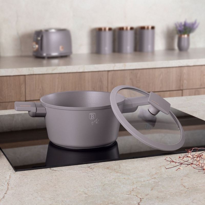 GARNEK TYTANOWY Z POKRYWĄ 20cm BERLINGER HAUS BH-8100 TAUPE - obrazek 7