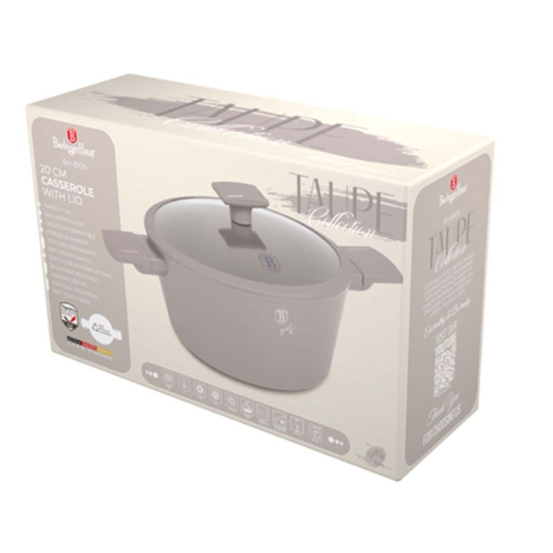 GARNEK TYTANOWY Z POKRYWĄ 20cm BERLINGER HAUS BH-8100 TAUPE - obrazek 9