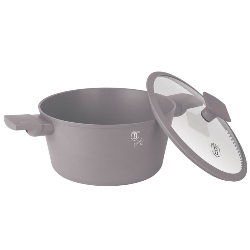 GARNEK TYTANOWY Z POKRYWĄ 28cm BERLINGER HAUS BH-8102 TAUPE - obrazek 5