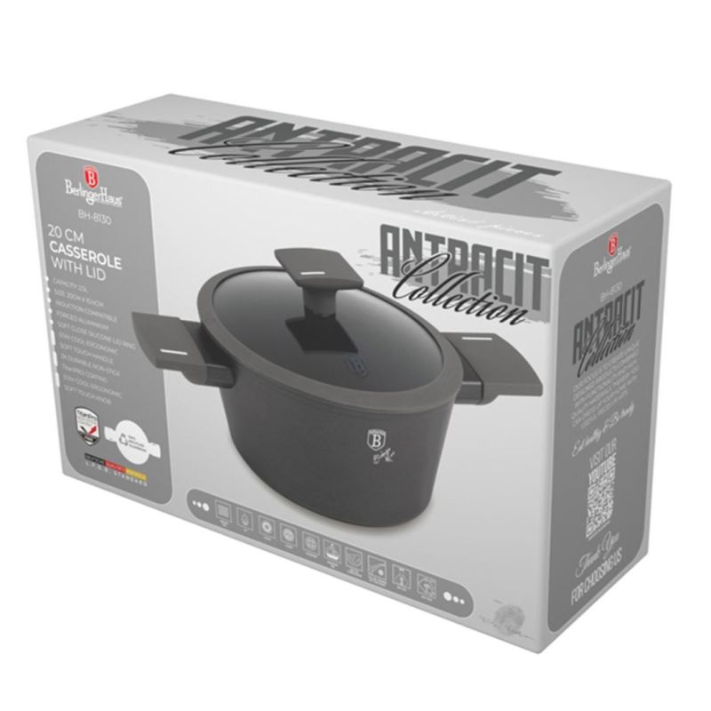 GARNEK TYTANOWY Z POKRYWĄ 20cm BERLINGER HAUS BH-8130 ANTRACIT - obrazek 13