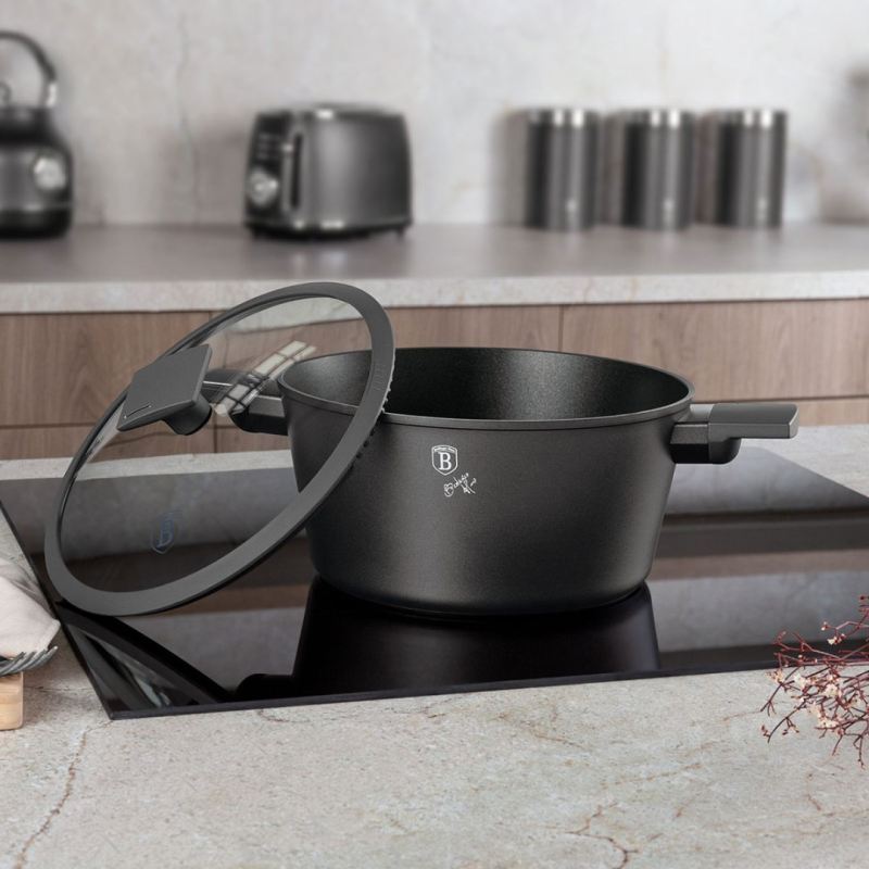 GARNEK TYTANOWY Z POKRYWĄ 24cm BERLINGER HAUS BH-8131 ANTRACIT - obrazek 8