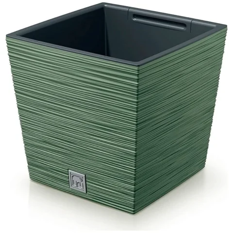 Doniczka FURU SQUARE LOW DFS240 - ziemisty zielony