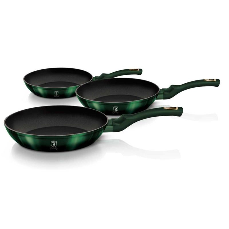ZESTAW 3 PATELNI TYTANOWYCH BERLINGERHAUS BH-6168 EMERALD - obrazek 2