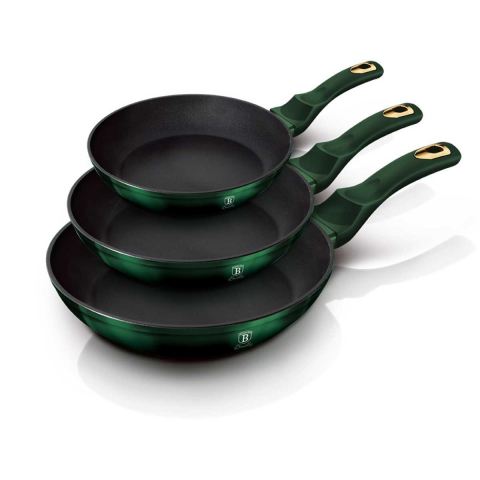 ZESTAW 3 PATELNI TYTANOWYCH BERLINGERHAUS BH-6168 EMERALD