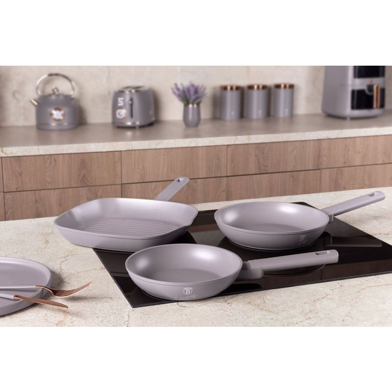 ZESTAW 3 PATELNI TYTANOWYCH BERLINGER HAUS BH-8109 TAUPE - obrazek 2