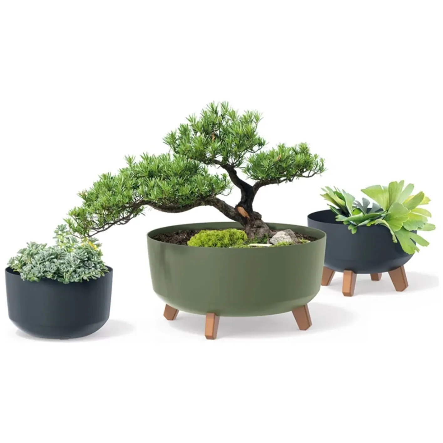 Doniczka Gracia Standard DGRL240 zielona - obrazek 2