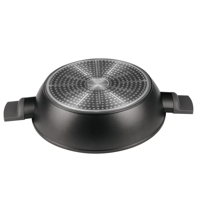 PŁASKI GARNEK TYTANOWY Z POKRYWĄ 28cm BERLINGER HAUS BH-8128 ANTRACIT - obrazek 7
