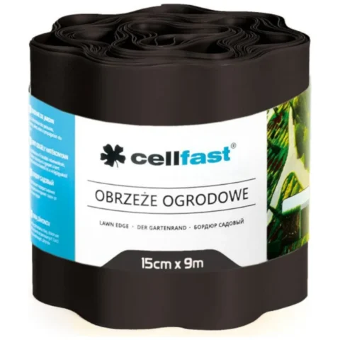 Obrzeże ogrodowe faliste 15cm x 9m Cellfast czarne