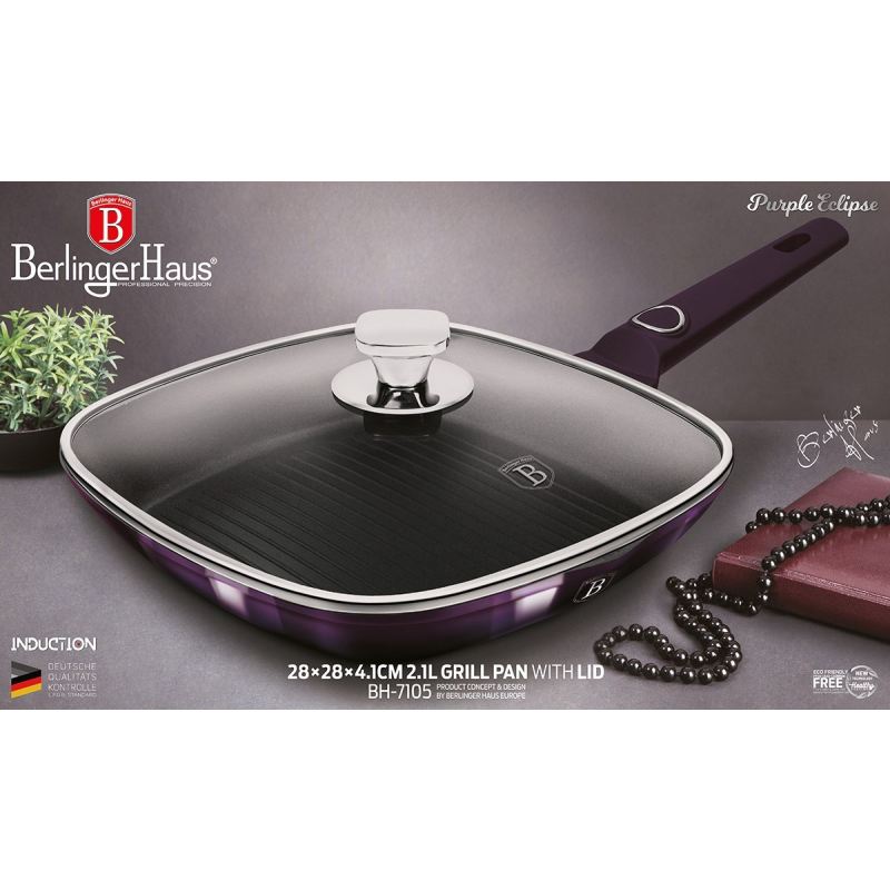 PATELNIA TYTANOWA GRILLOWA BERLINGER HAUS 28cm BH-7105 - obrazek 3