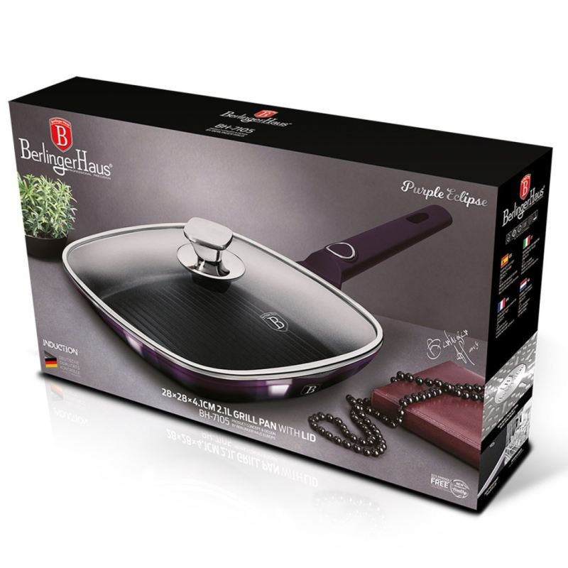 PATELNIA TYTANOWA GRILLOWA BERLINGER HAUS 28cm BH-7105 - obrazek 4