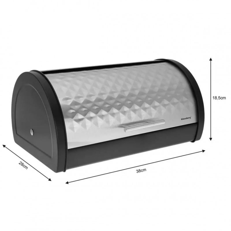CHLEBAK STALOWY POKRYWĄ DIAMOND KLAUSBERG KB-7454 - obrazek 5