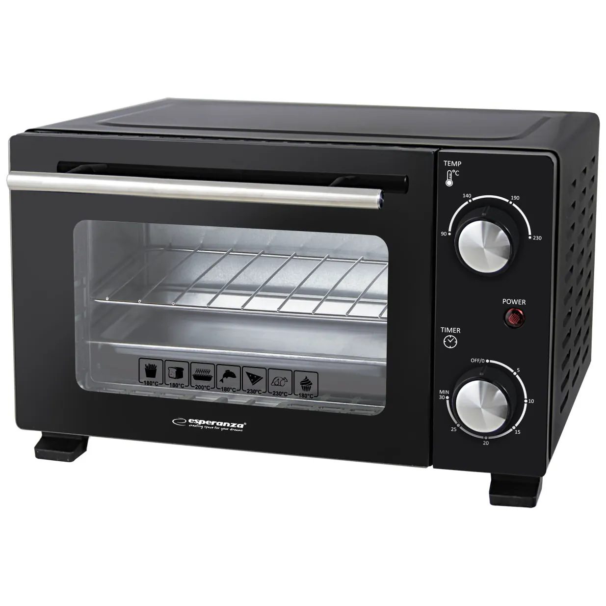 EKO007N Esperanza mini piekarnik calzone 10l 800w