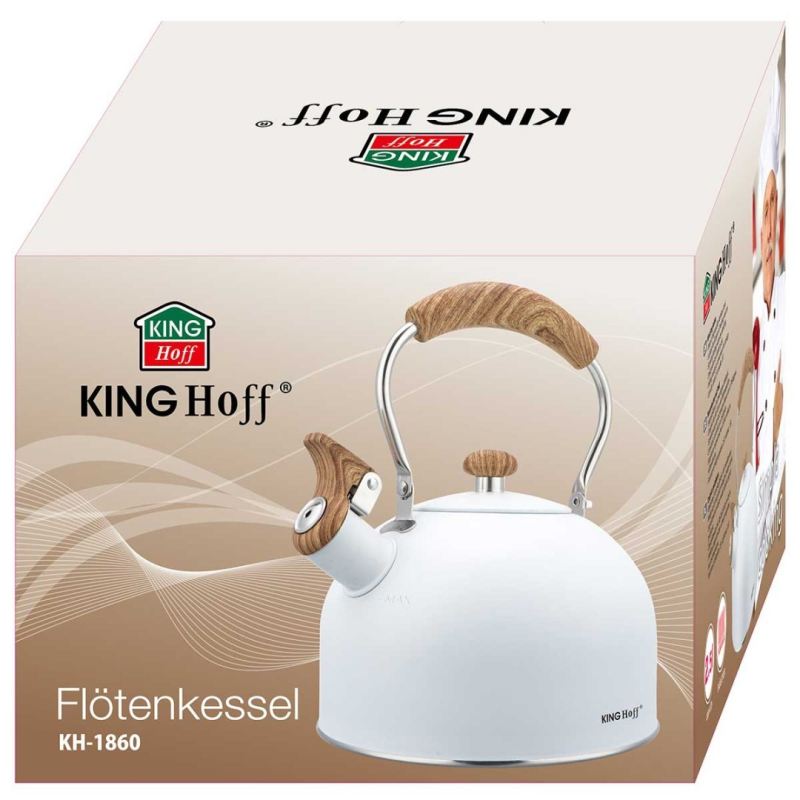 CZAJNIK 2,5L Z GWIZDKIEM KINGHOFF KH-1860 BIAŁY - obrazek 11
