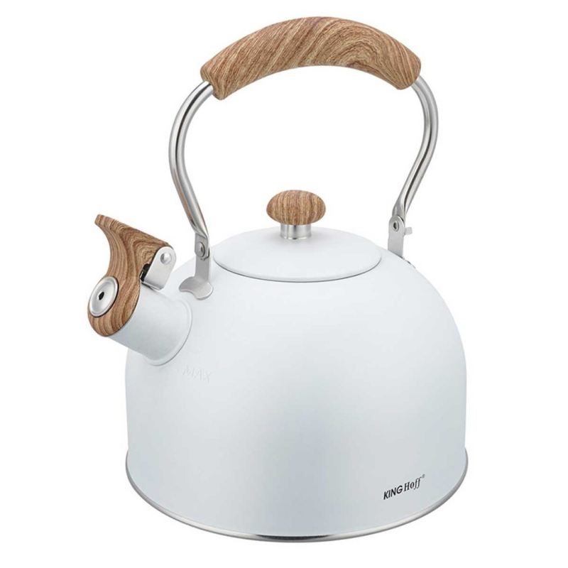 CZAJNIK 2,5L Z GWIZDKIEM KINGHOFF KH-1860 BIAŁY - obrazek 8