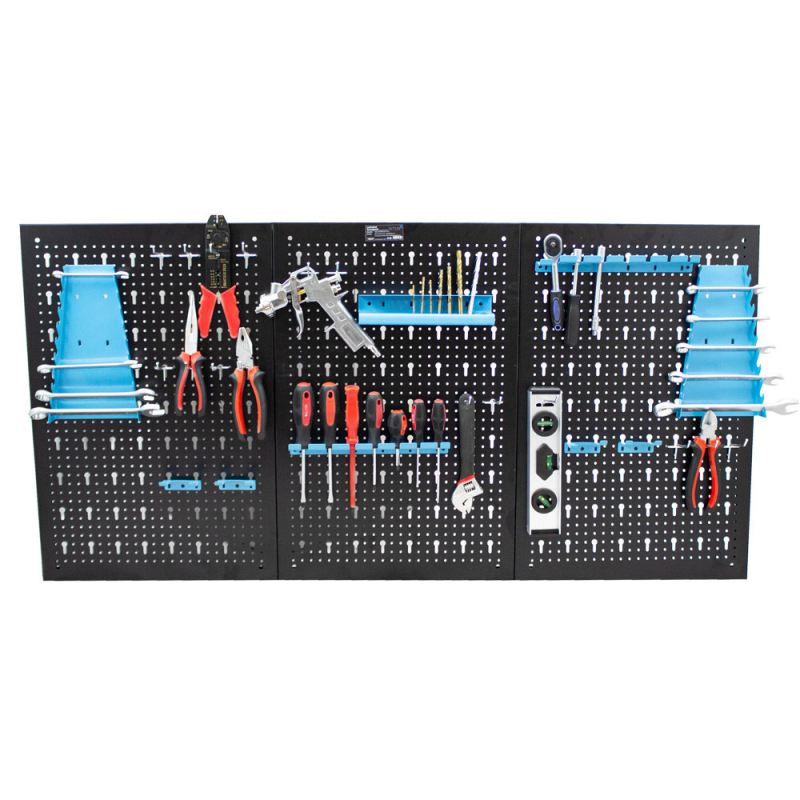 Metalowa tablica narzędziowa warsztatowa 120x60 cm z 25 uchwytami do Garażu - obrazek 7
