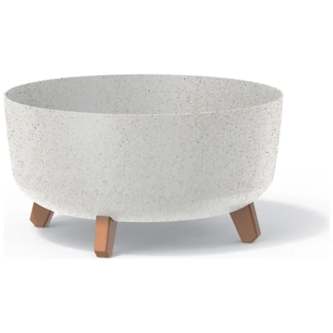 Doniczka Gracia Low Eco Wood DGRL400LW biały eco