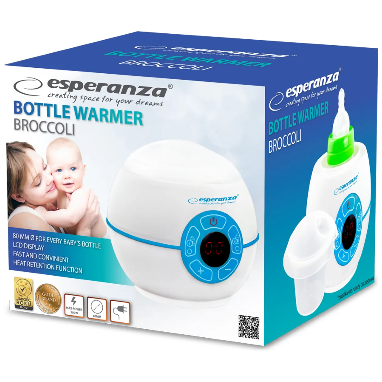EKB003 Esperanza podgrzewacz do butelek broccoli lcd - obrazek 3