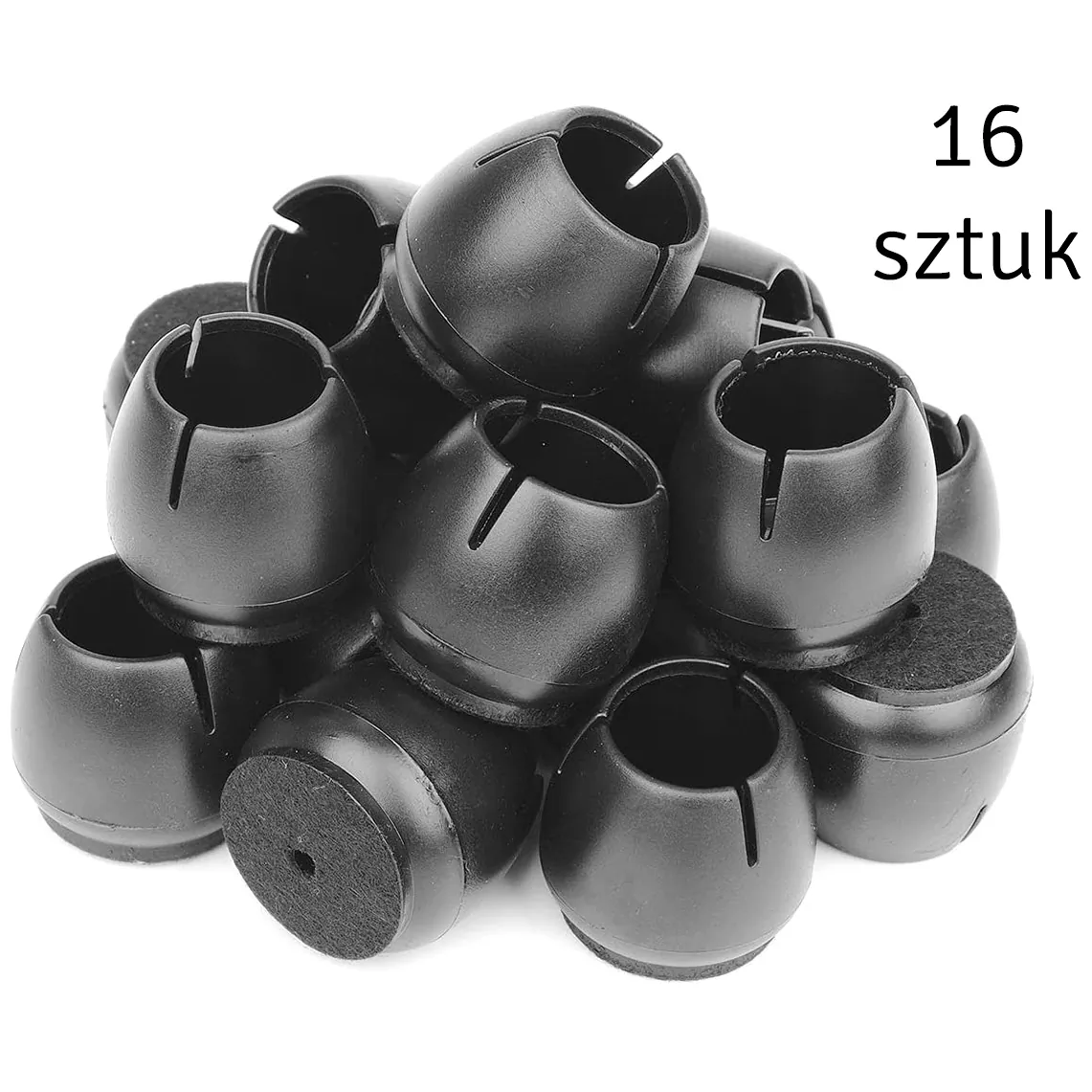 AG562G Nakładki nogi 16szt 12-16mm czarne - obrazek 3