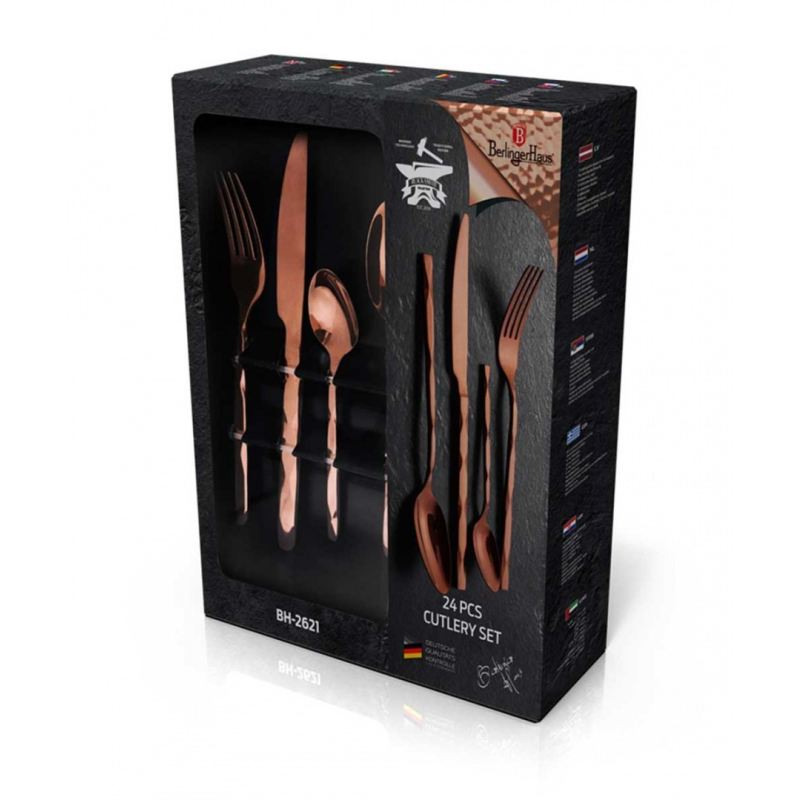 SZTUĆCE 24 ELEM. BERLINGER HAUS BH-2621 ROSE GOLD - obrazek 3