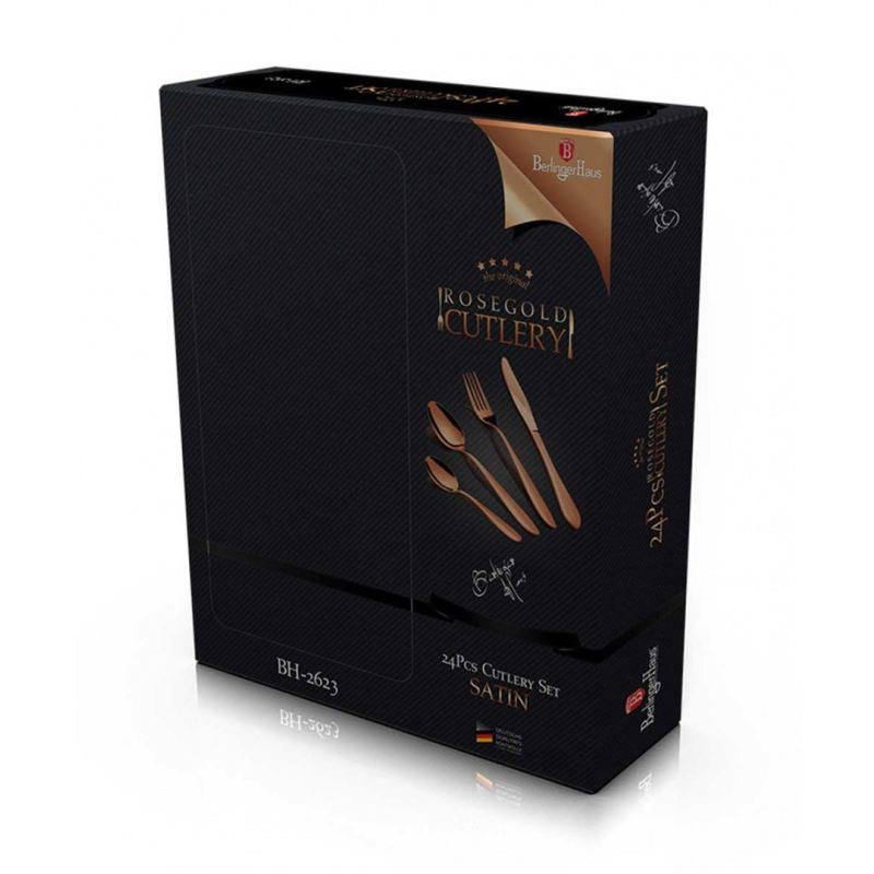SZTUĆCE 24 ELEM. BERLINGER HAUS BH-2623 ROSE GOLD - obrazek 2