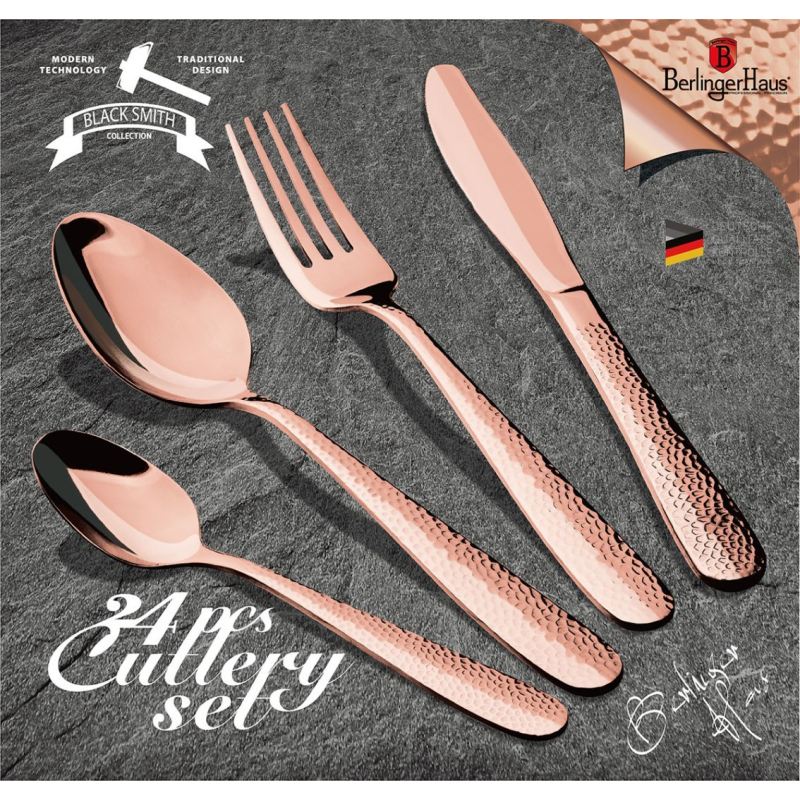 SZTUĆCE 24 ELEM. BERLINGER HAUS BH-2619 ROSE GOLD - obrazek 7